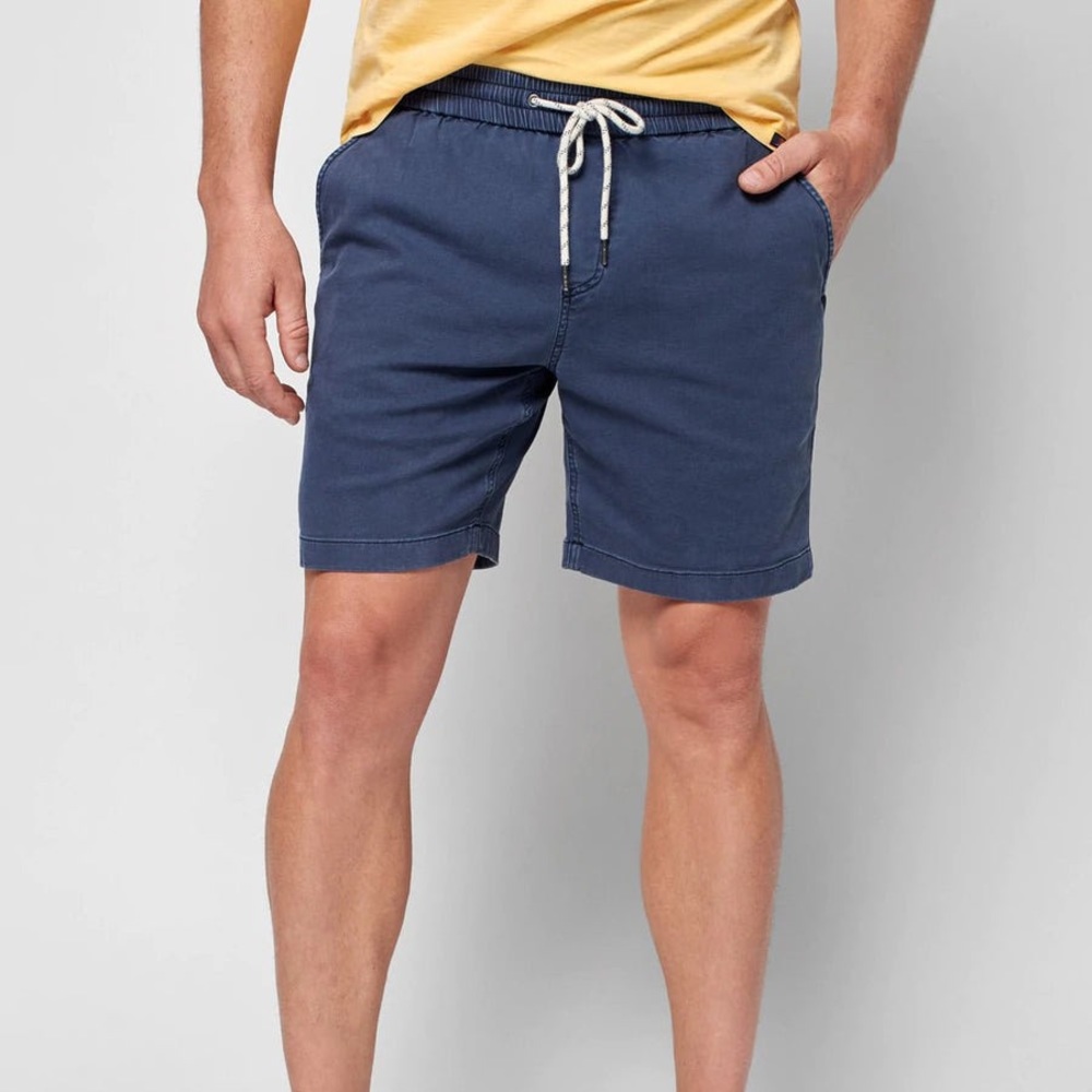 Faherty Essential Short 6” Seam in Navy Washed Blue